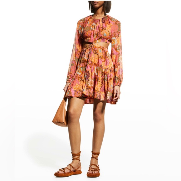 A.L.C. Izzy Silk Fit &Flare Cutout Dress, Size 4 New w/Tag Retail $695 SOLD OUT! - Picture 1 of 14